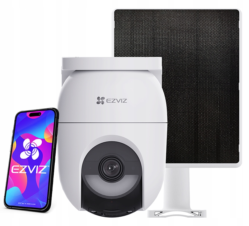 WiFi otočná kamera CB8 Lite 2K+ Kit Vonkajší solárny panel AoV Ezviz