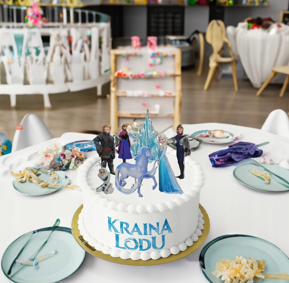 Zestaw do wykonania Postaci 3d na Tort Kraina Lodu Motyw bajkowy