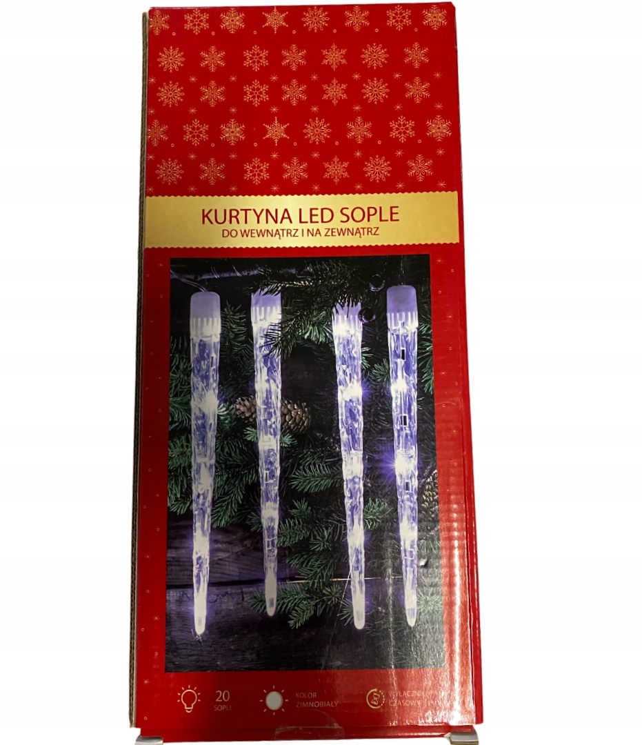 

Kurtyna Led 20 Sople Spadające Lampki Girlanda zew
