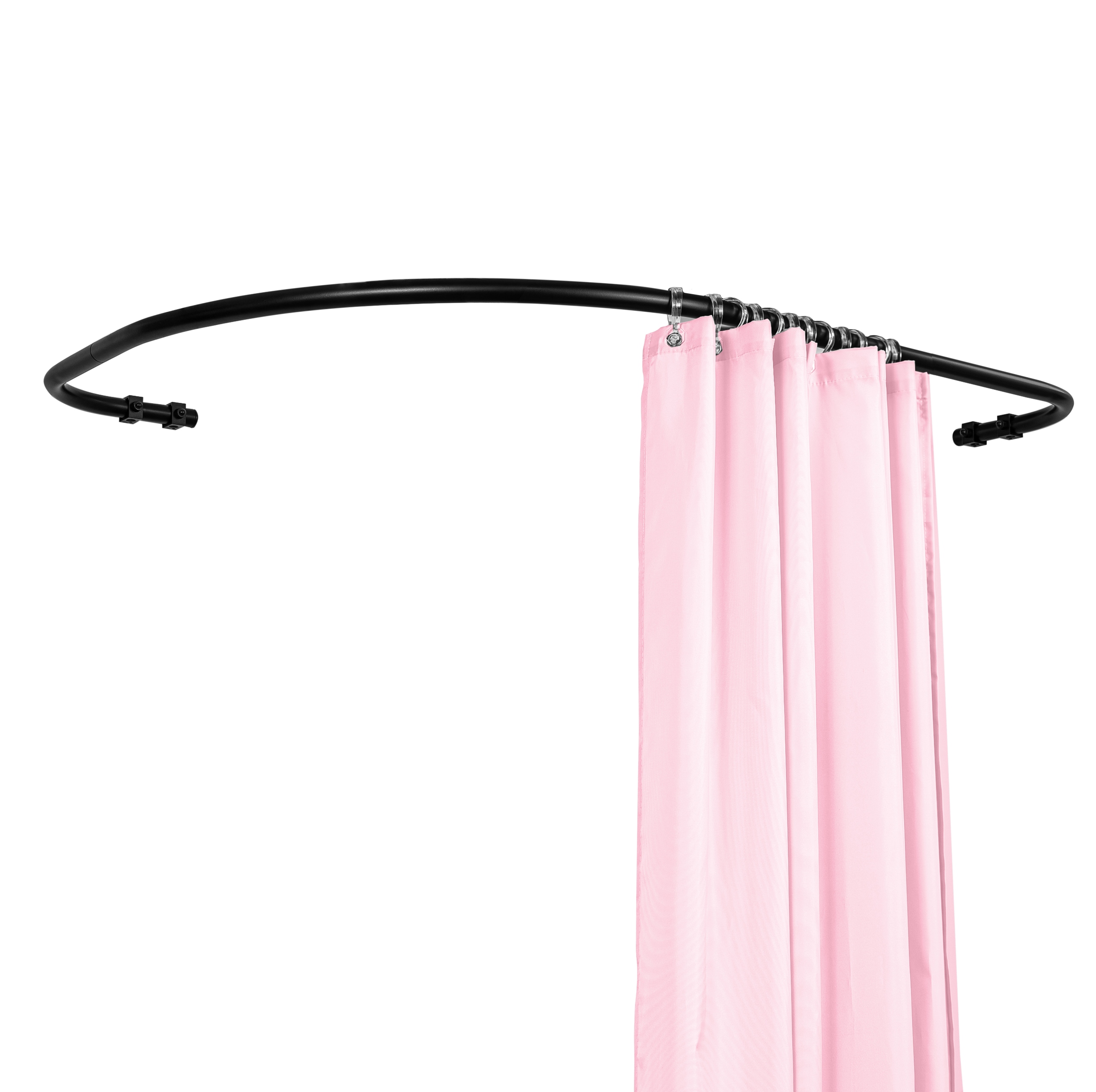 Tyč Sprchového Závěsu Oblouková Černá 100X100