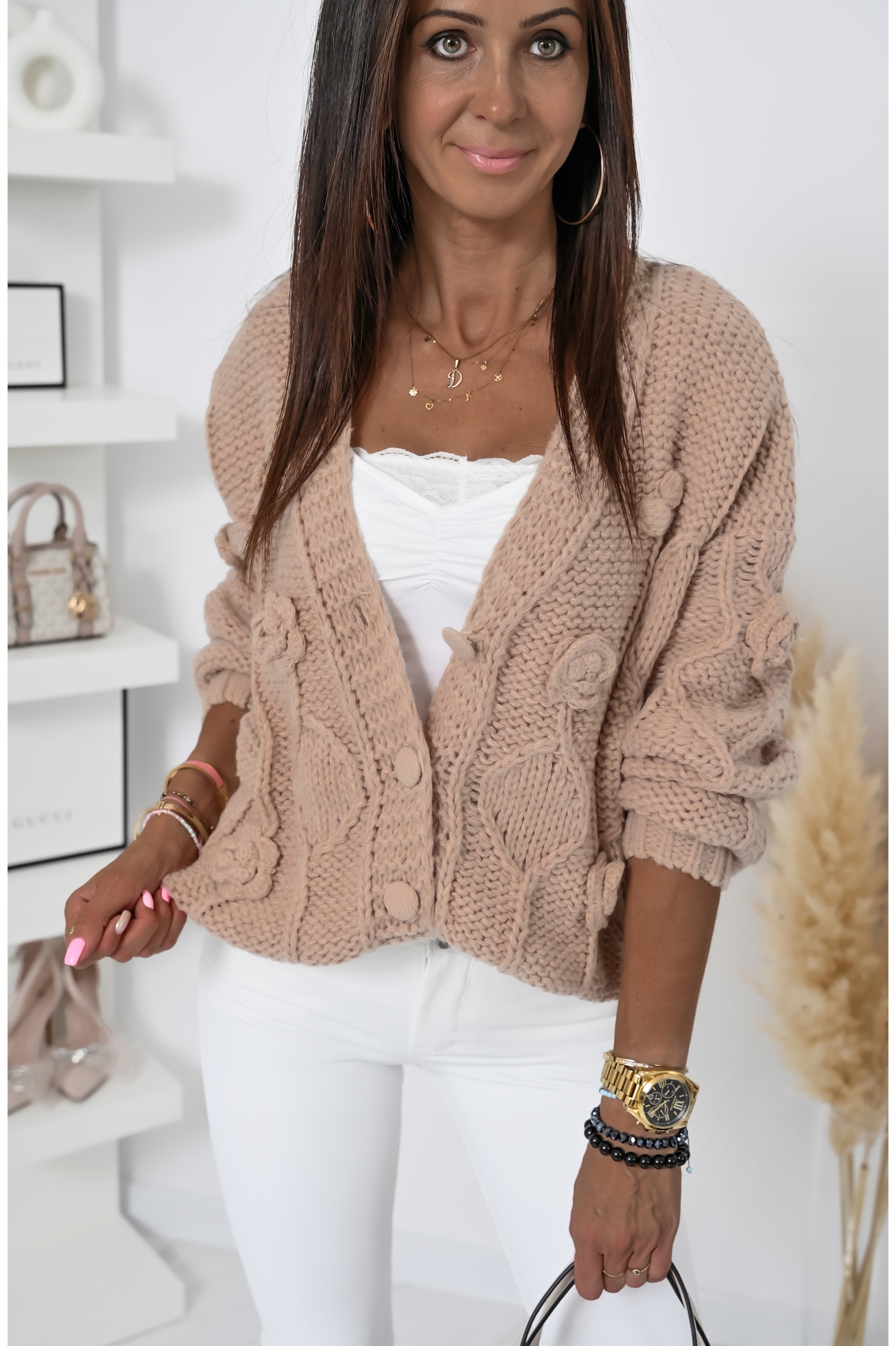 GRUBY CIEPŁY ROZPINANY SWETEREK ROMESSO! WZ.2 Rozmiar uniwersalny