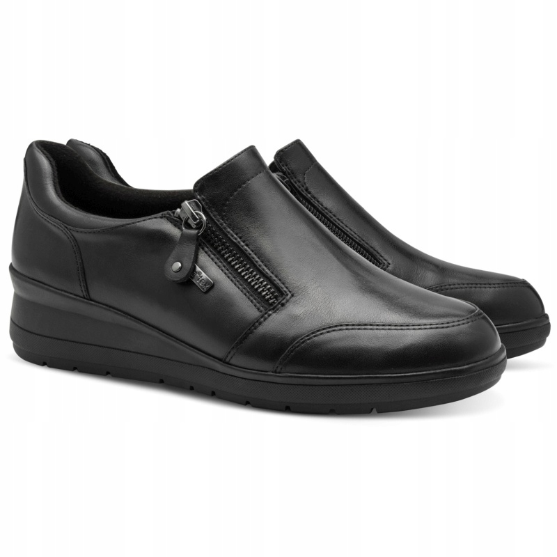 Dámské polobotky černé, voděodolná kůže Jana 8-24701-45 001 Black Vel. 37