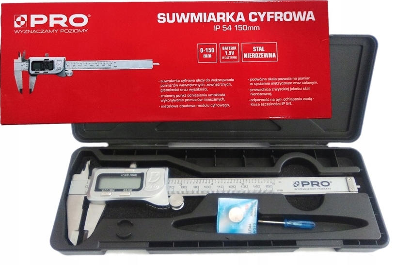 Suwmiarka elektroniczna cyfrowa 150mm IP54 PRO