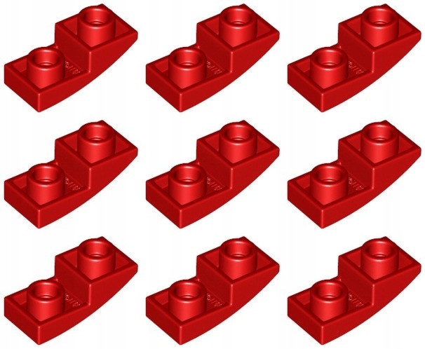 

Lego 24201 Skos 2x1 czerwony Nowy (3g) 9 szt.
