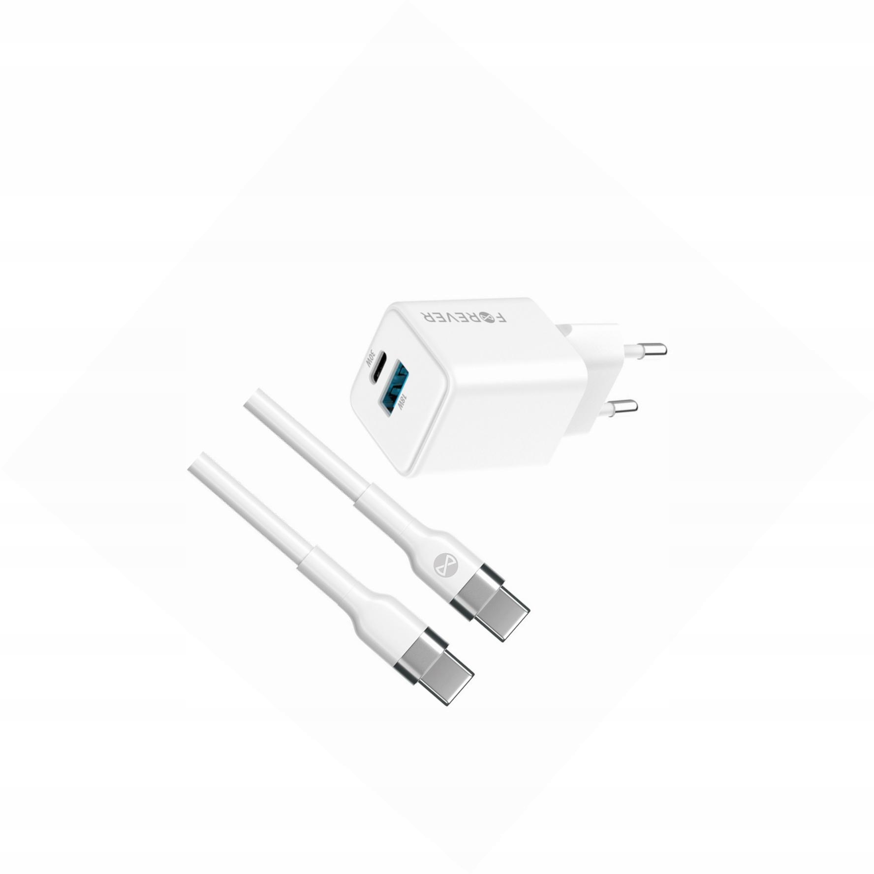 Szybka ładowarka GaN 30W Usb i Usb-c z kablem do Samsung Galaxy M52 5G M526