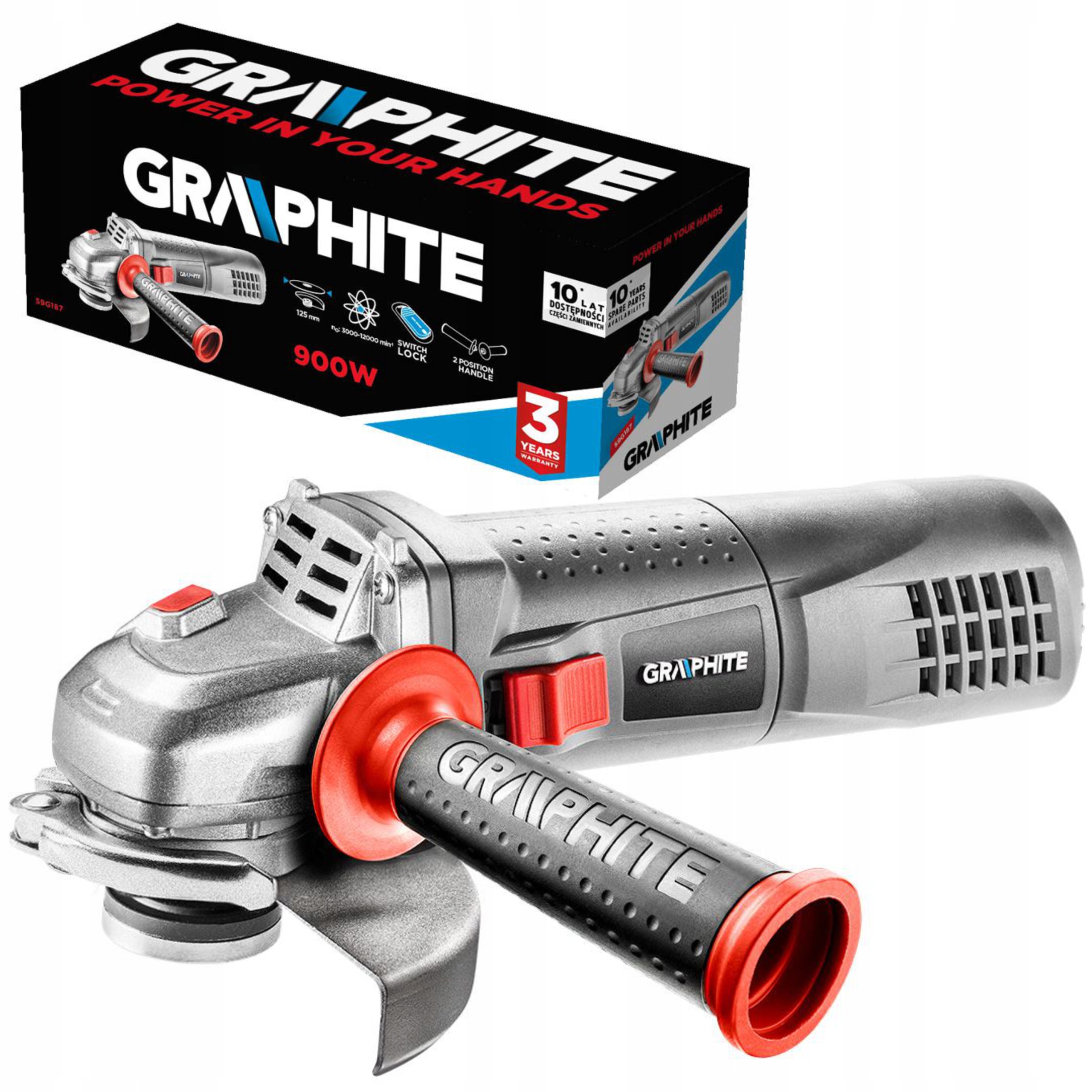 

Graphite 59G187 Szlifierka Kątowa 900W 125mm Regul