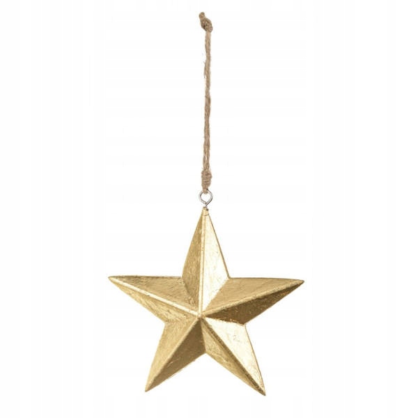 

Zawieszka drewniana gwiazda pięcioramienna złota