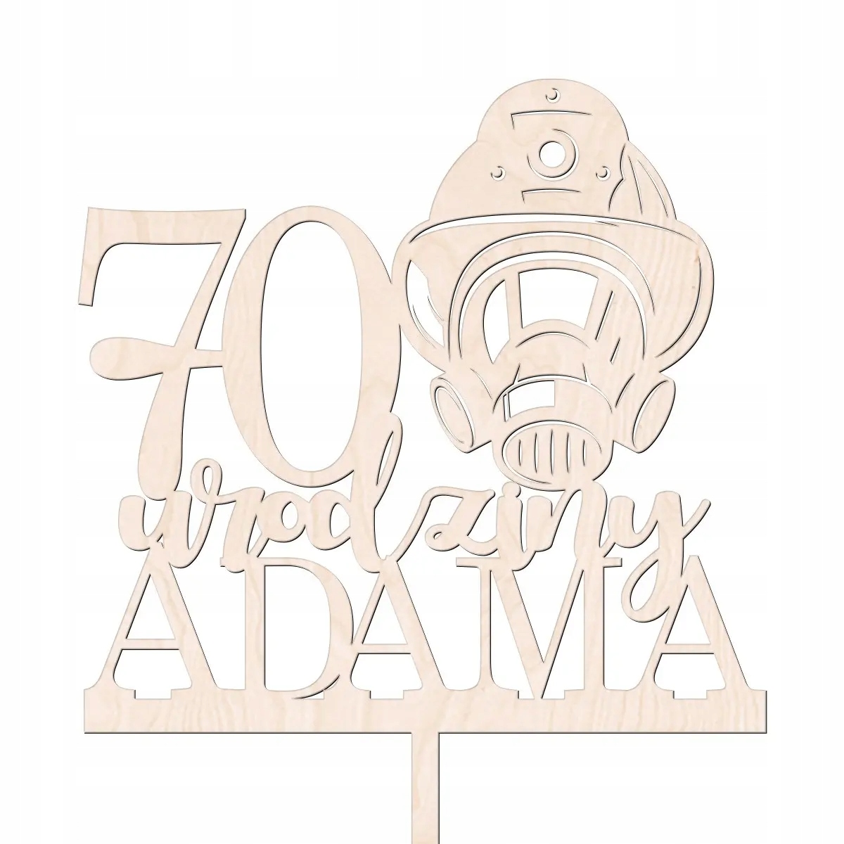 TOPPER DEKORACJA NAPIS URODZINY TORT STRAŻAK STRAŻ