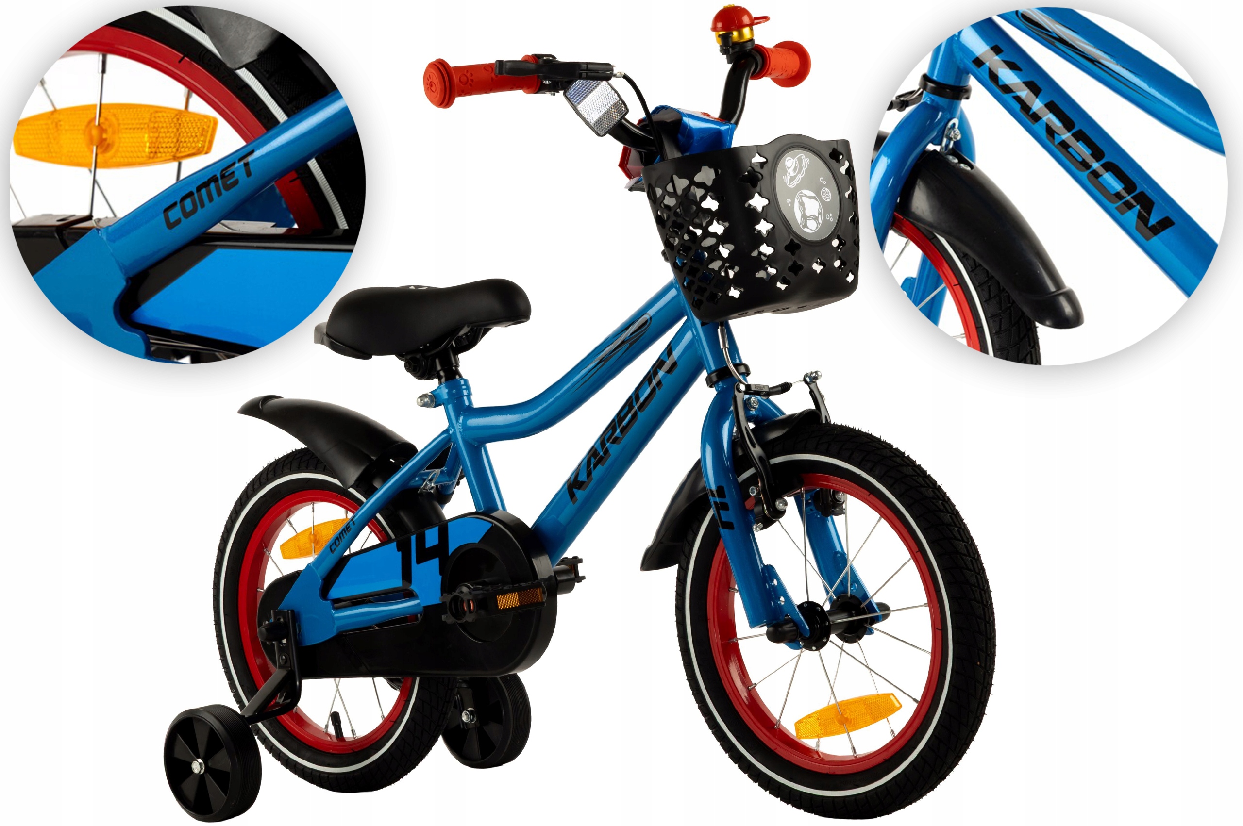 Rower dziecięcy 14" Karbon Comet niebieski R25