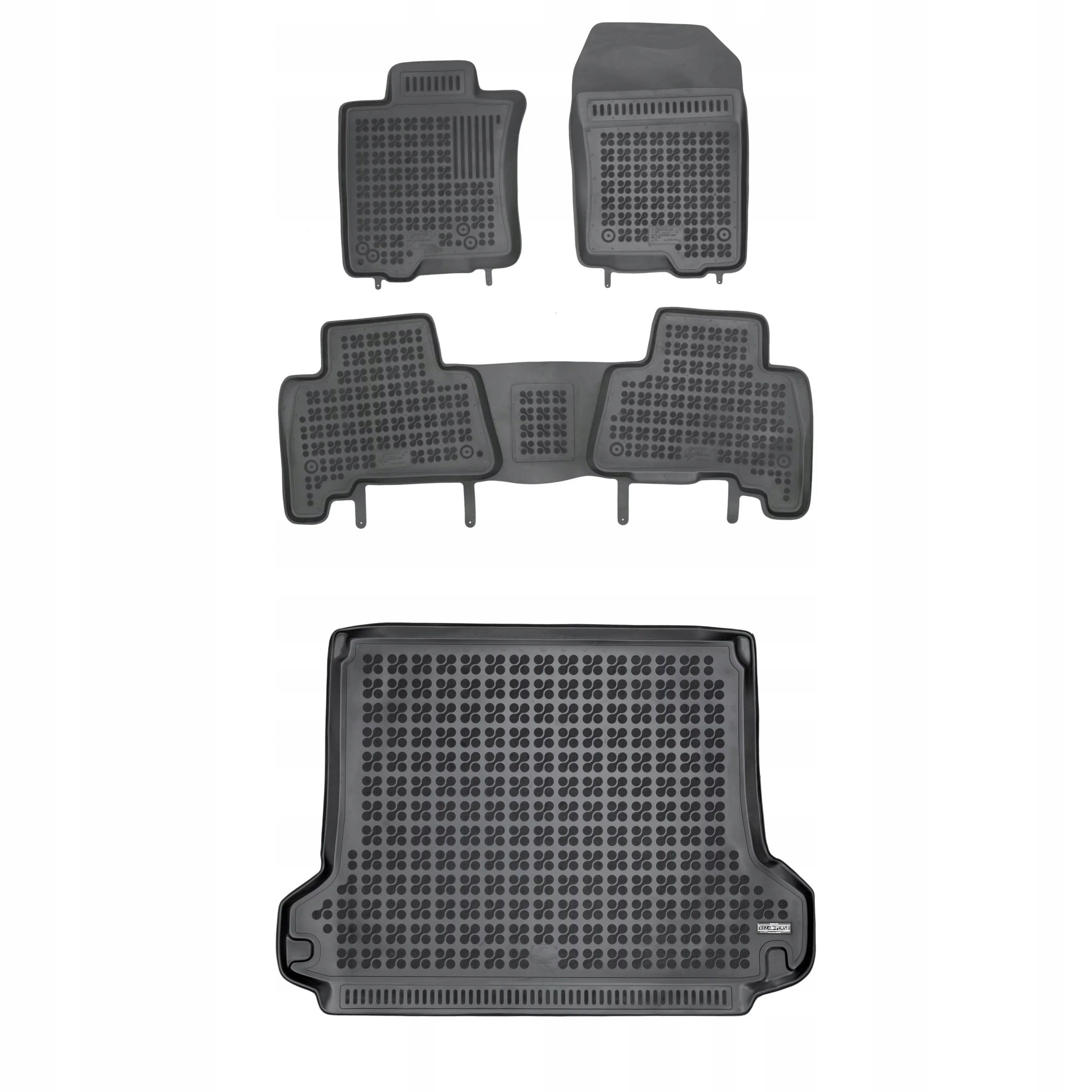 Sada koberčekov čierna gumová rohož čierna Toyota Land Cruiser J150 2009-2