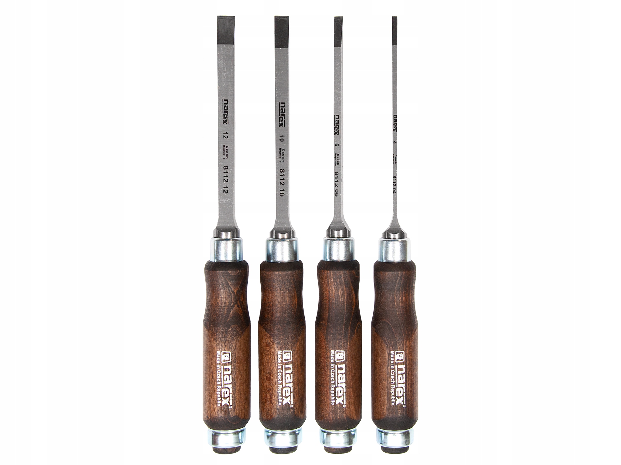 Zestaw dłut stolarkich Gniazdowych 4 6 10 12 mm Narex