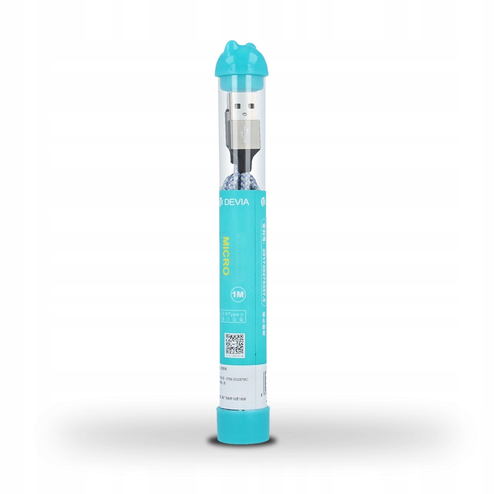 Devia kabel Vogue Usb microUSB 1,0 m 2,4A szaro-srebrny tuba