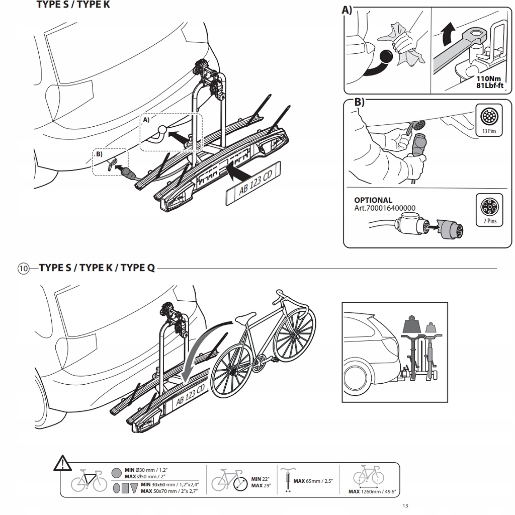 Platforma rowerowa MENABO Merak Typ S na 2 rowery Model Merak 2