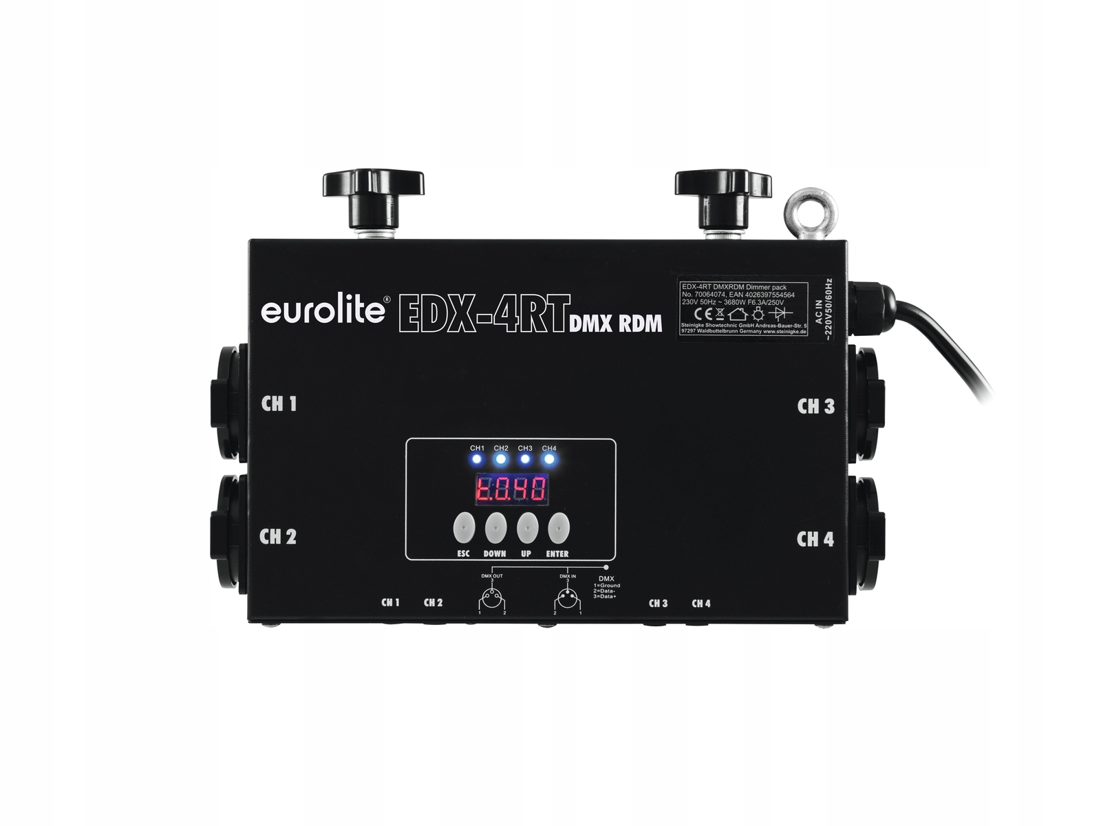 EUROLITE EDX-4RT DMX RDM dimmer 4-kanałowy