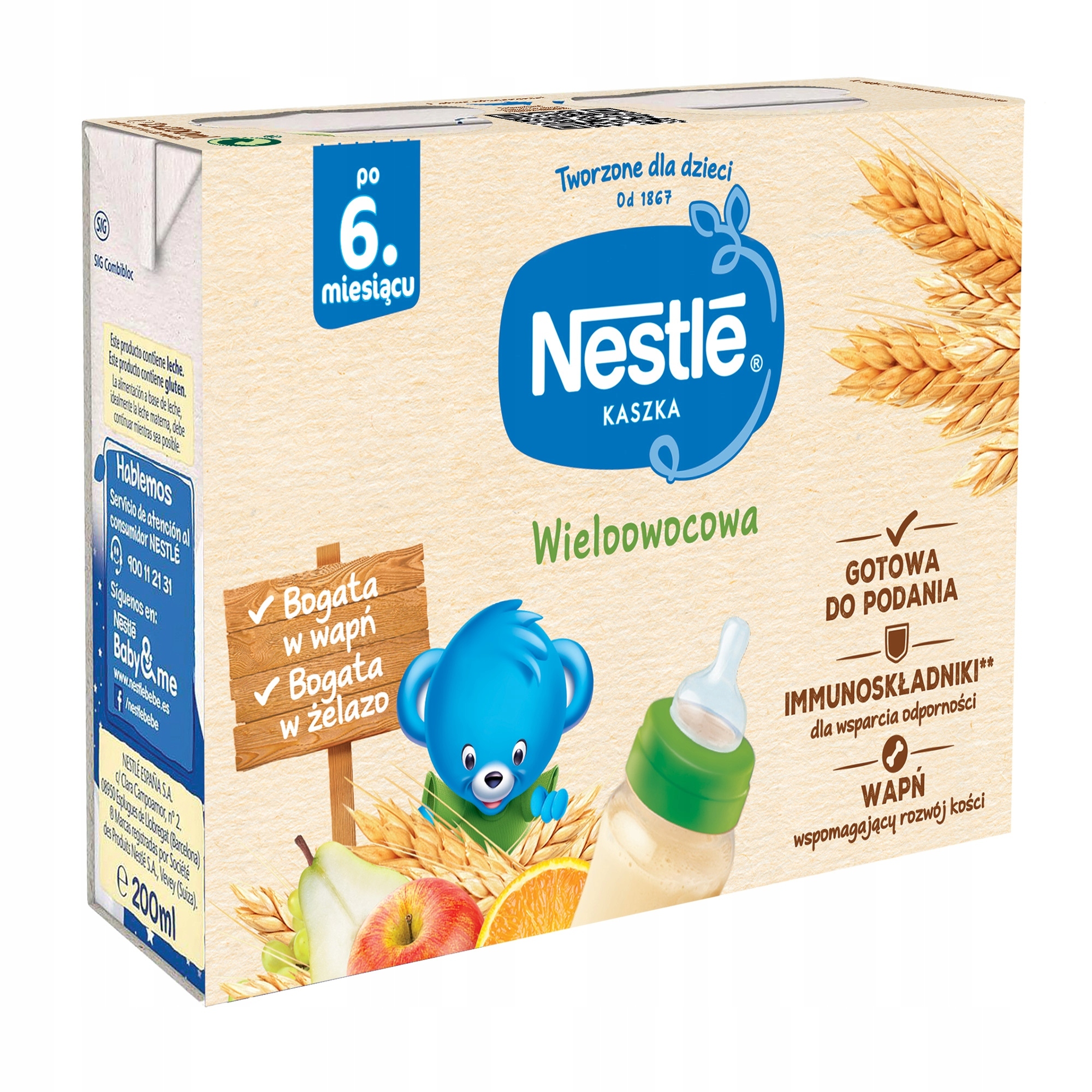 NESTLE Kaszka do picia Wieloowocowa 2x200ml