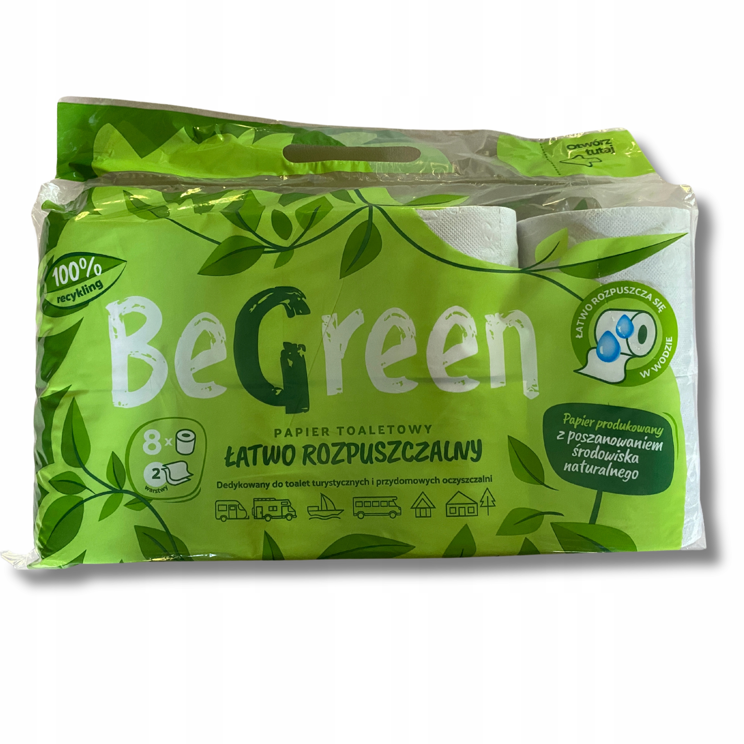 PŁYN DO TOALET TURYSTYCZNYCH CAMPI GREEN 5L+ PAPIER 8 ROLEK ROZPUSZCZALNY Kod producenta ALECO