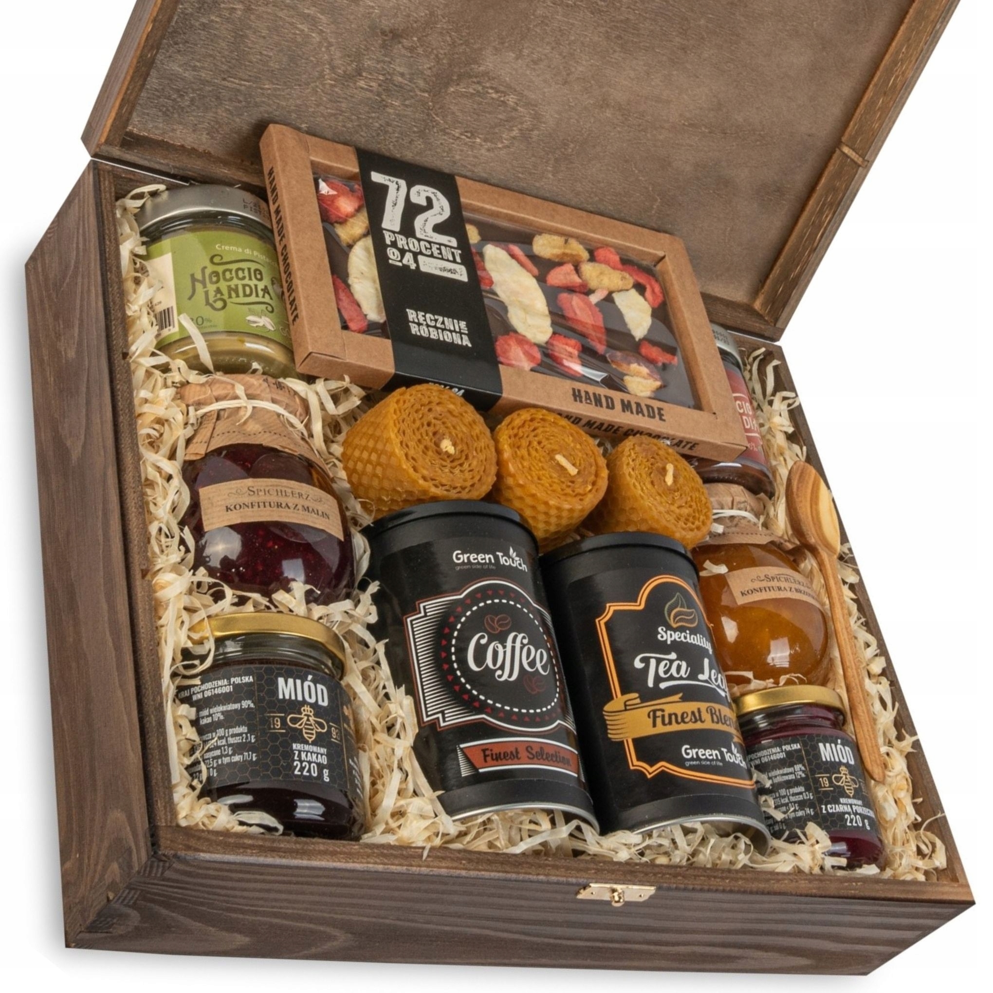 Levně Dárková Krabička deluxe sada čaj sladkosti