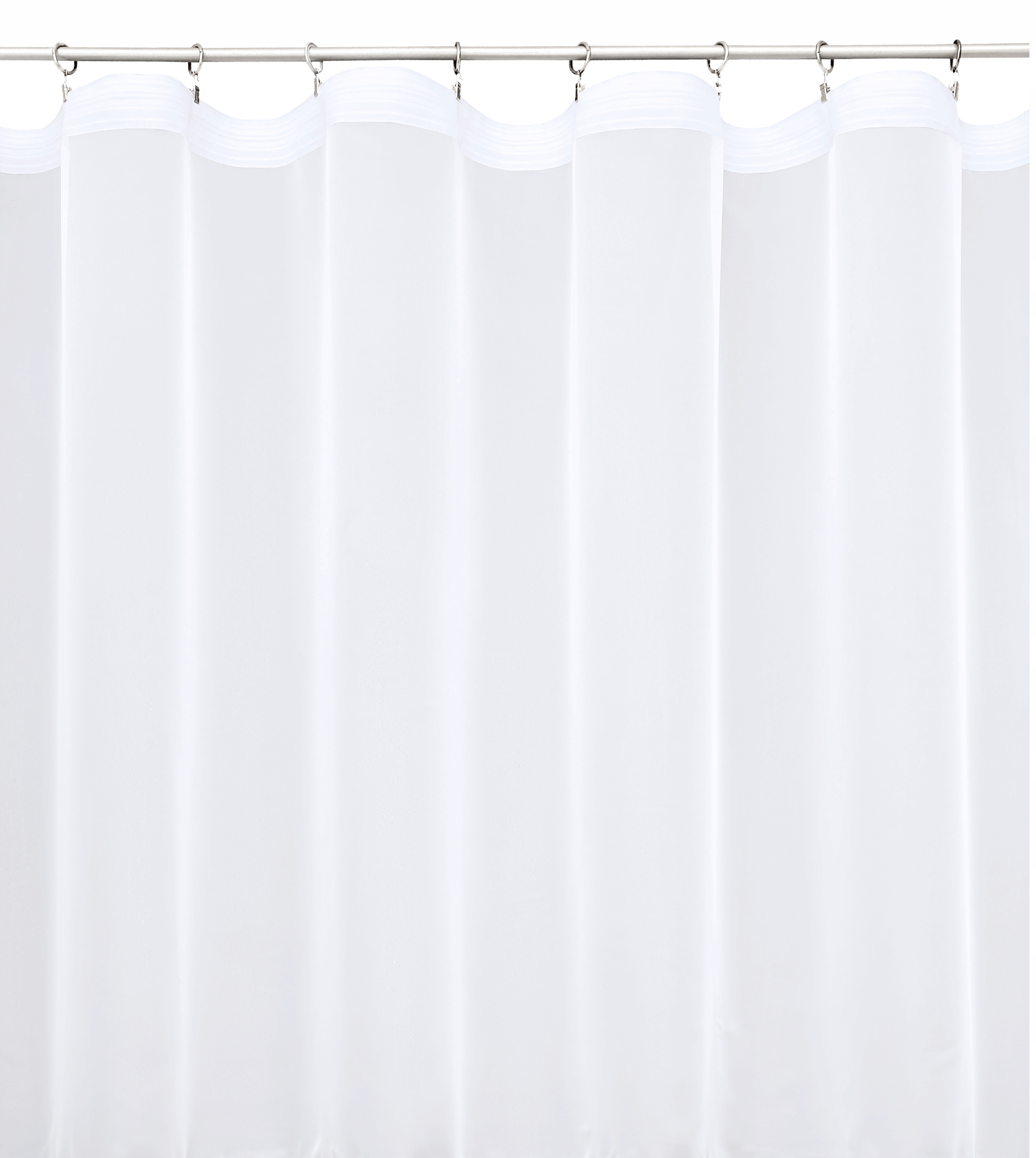 Hotová klasická jednoduchá záclona z hladkého voálu, bílá, šířka 600 x 180 cm