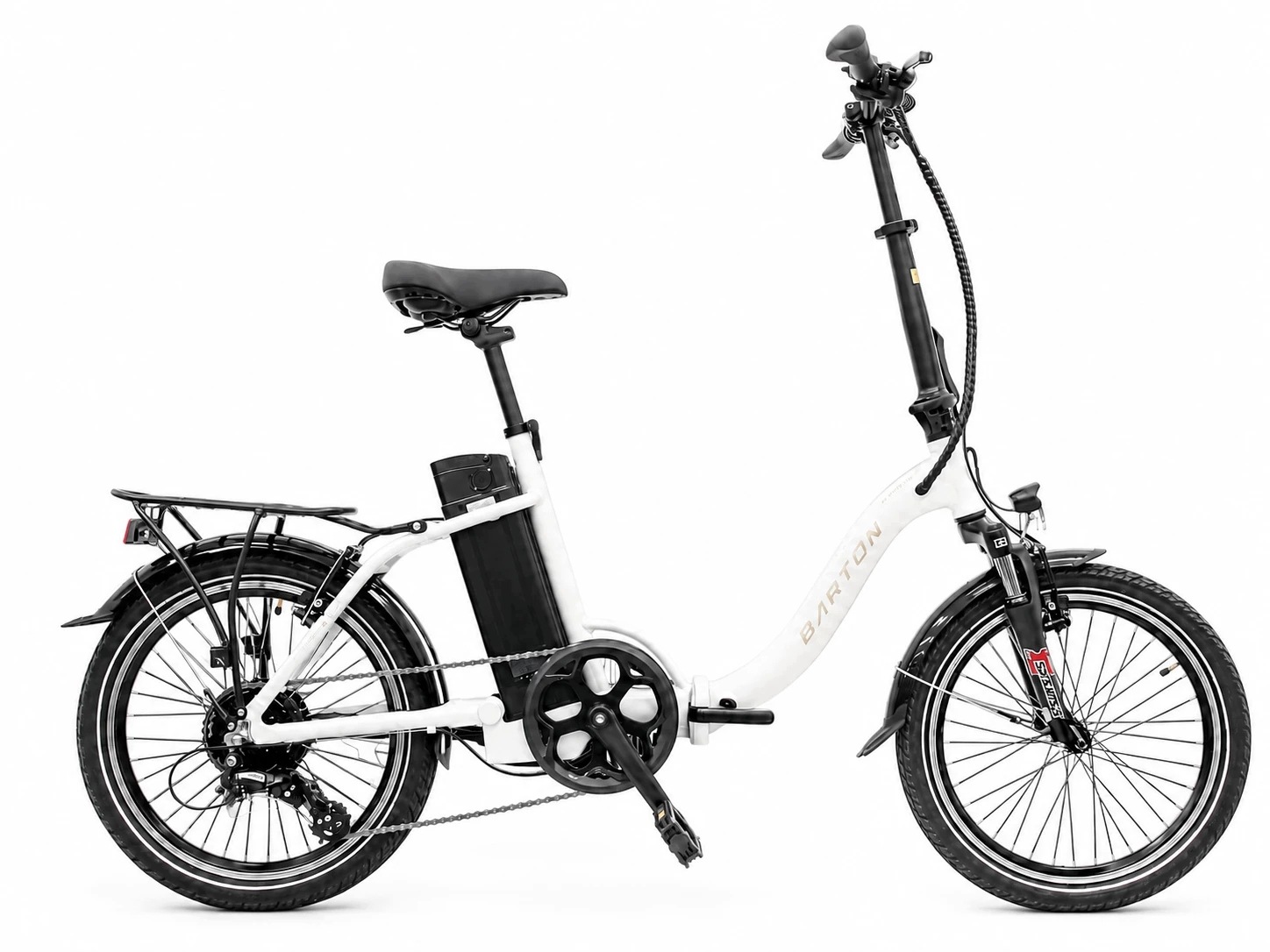 Rower elektryczny składany Barton E-Fold mini 3.0 biały