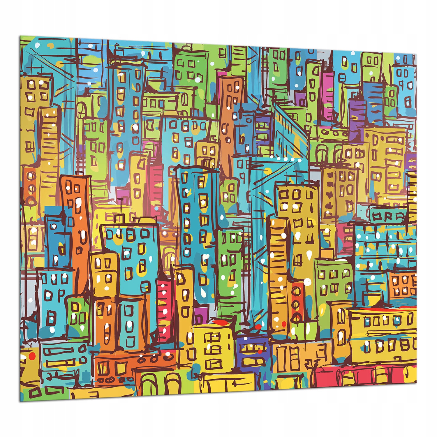 Skleněný Ochranný Panel Do Kuchyně 65x60 Město Lacobel 7v1