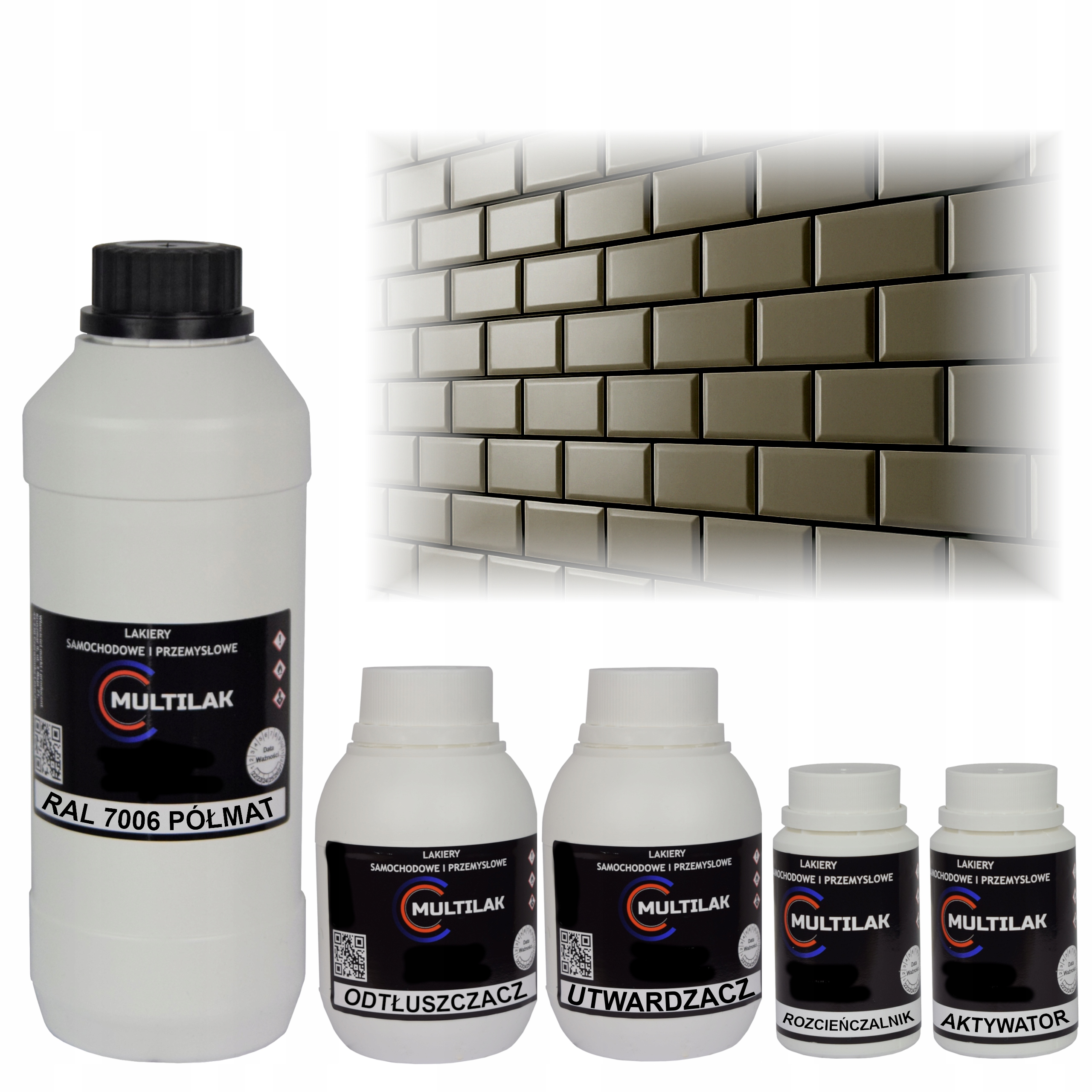 Lak farba Ral 7006 na glazúru dlaždíc a dlaždíc na valček, štetec 1L Polomat