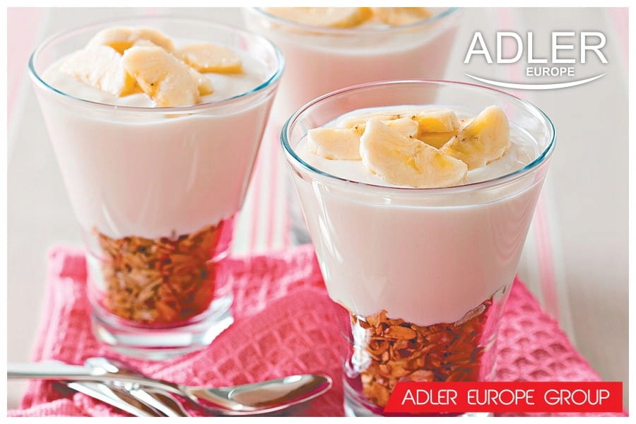 JOGURTOWNICA do PYSZNEGO DOMOWEGO JOGURTU w KOMPLECIE 7 SŁOIKÓW 1,4L Cechy dodatkowe ROBI NAJLEPSZY JOGURT