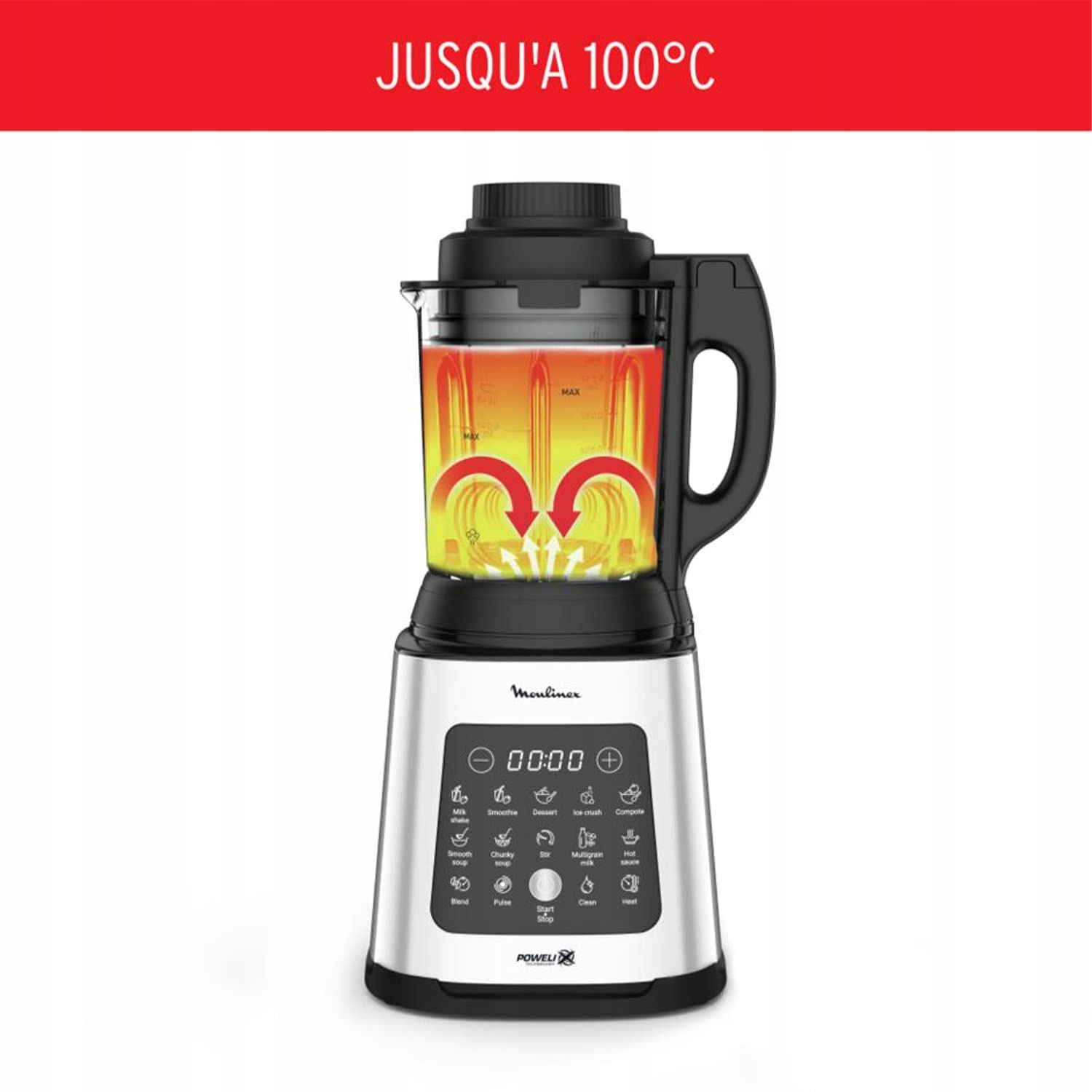 MOULINEX PerfectMix Cook Blender 1400W 10 Programów 2L Ekran Dotykowy — miniatura 4