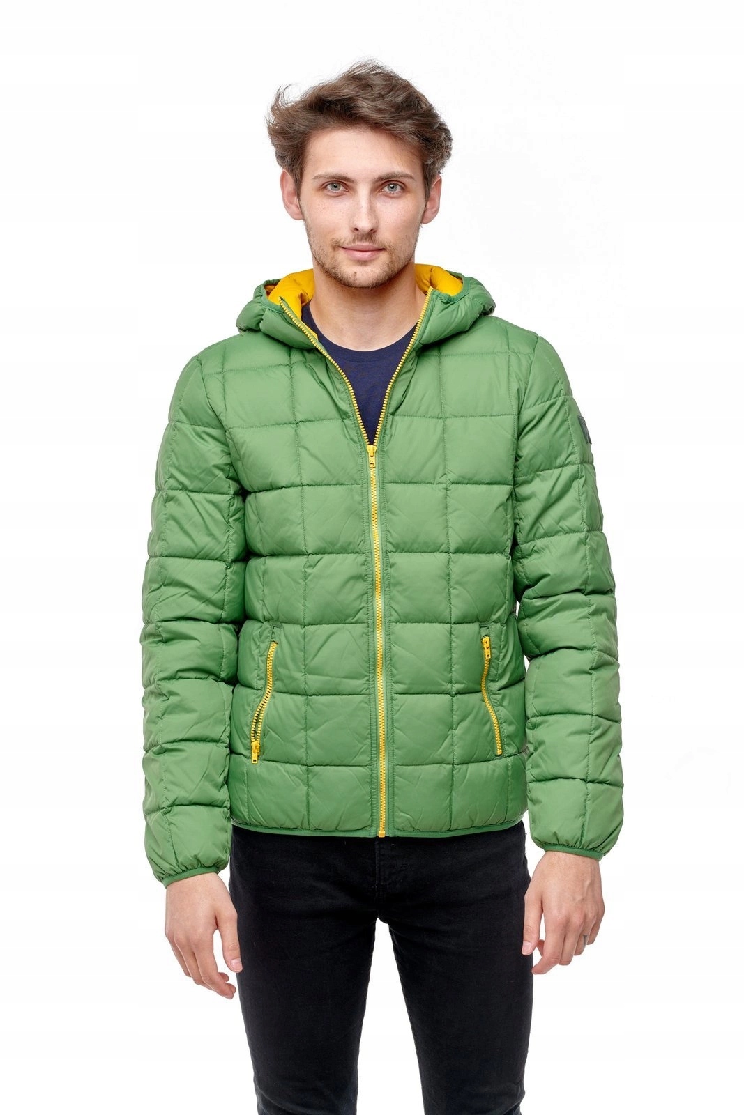Pánská péřová bunda Wrangler The Puffer Artichoke Green W4C6WRG14 S