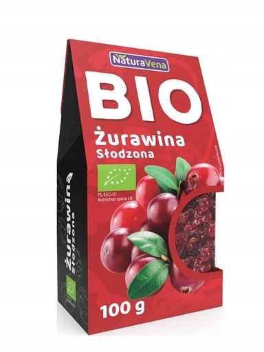 5 x Brusinky Slazená Třtinovým Cukrem Bio 100 g Naturavena