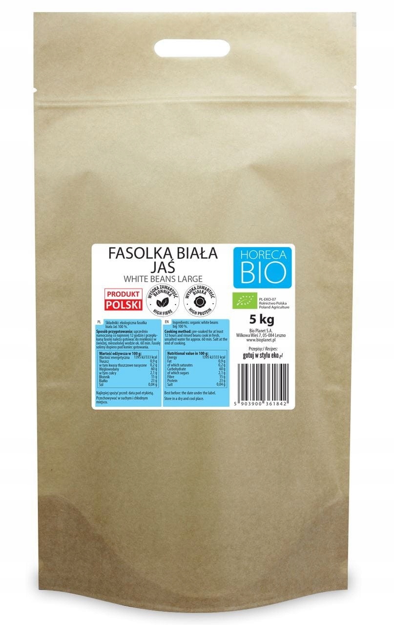 Fazole Bílá Jasan Bio 5 kg Horeca