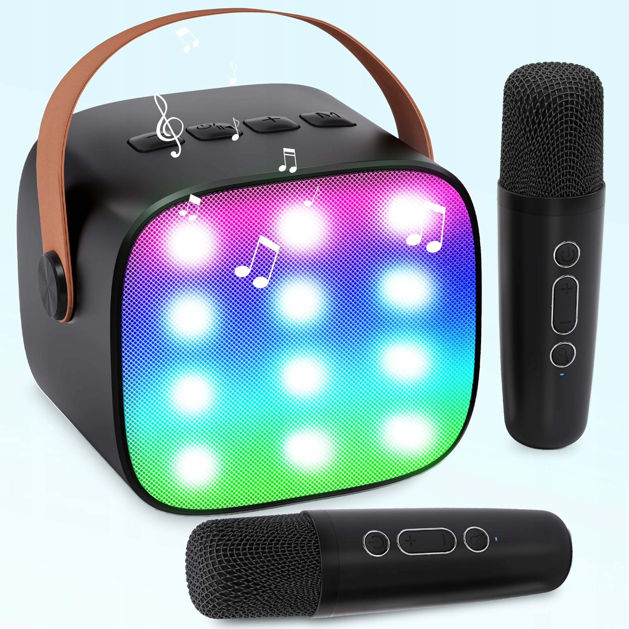 KINDER Karaoke Mikrofon Bluetooth Głośnik LED Dla Dzieci i Dorosłych