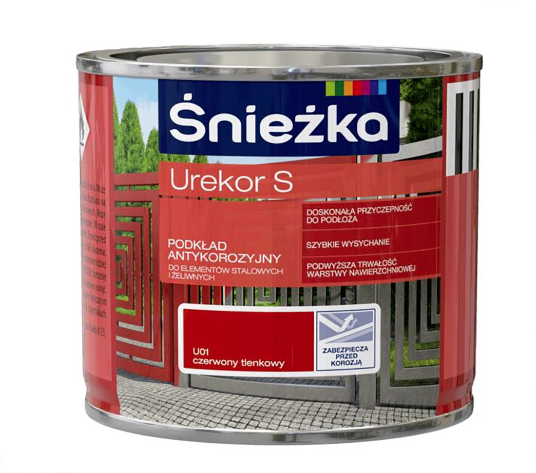 Farba antykorozyjna podkładowa Śnieżka Urekor S czerwona 200ml