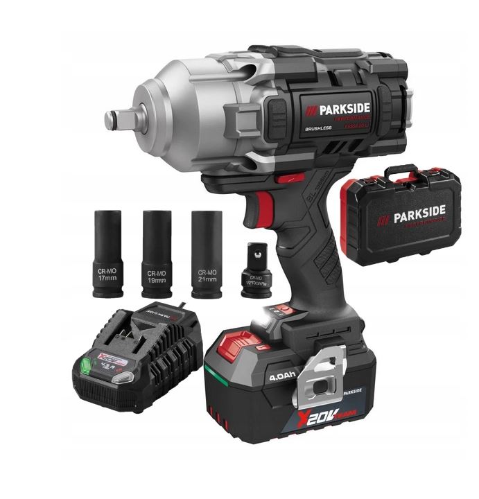 20V Akumulatorowy klucz udarowy 1356 Nm z aku ładow. Parkside Performance