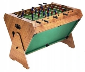 Stół Do Gry 3W1 Piłkarzyki Bilard Cymbergaj Brązowe Dąb