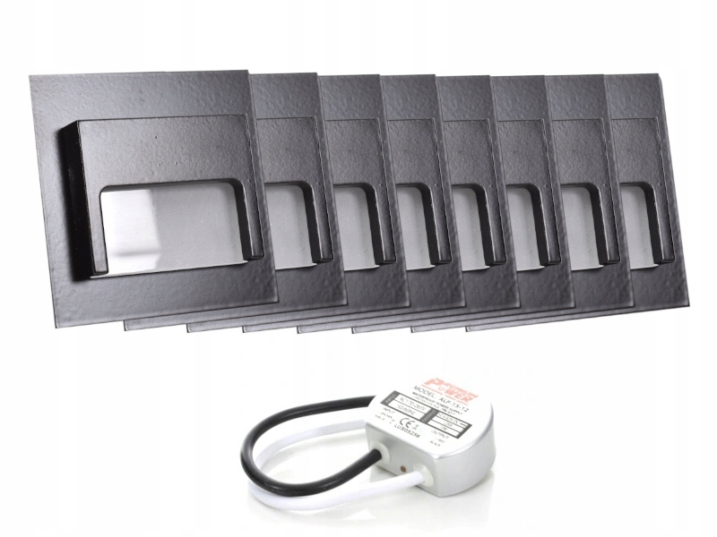 Sada schodišťových světel Halogen Led 8x napájecí adaptér