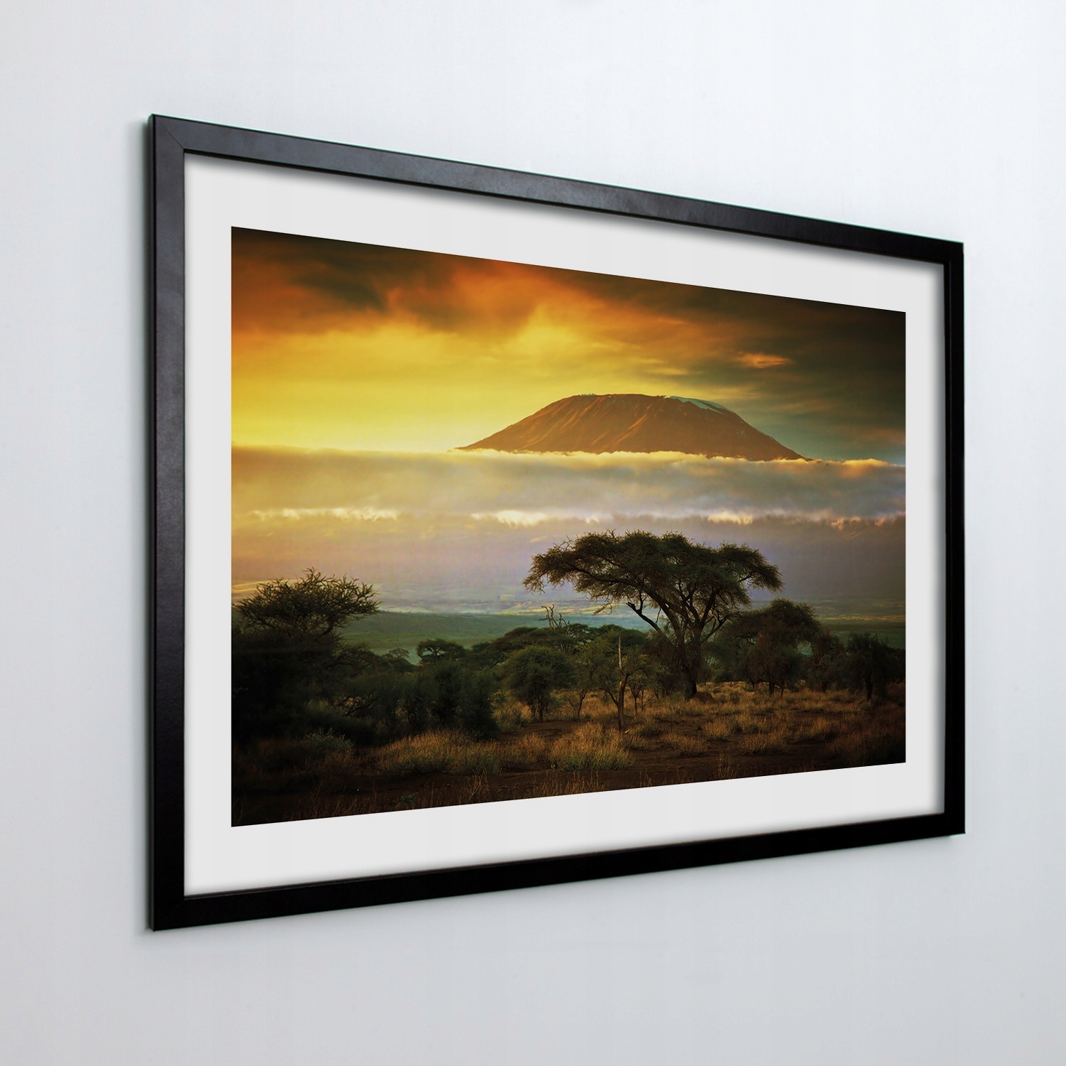 Fotoobraz v rámu Kilimandžáro hora savana 100x70