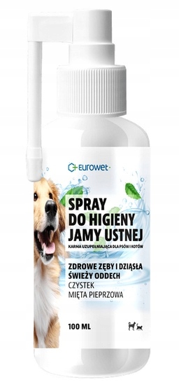 Zubní Sprej Ústní Hygiena Pro Psa A Kočku Osvěžuje Eurowet 100 ML
