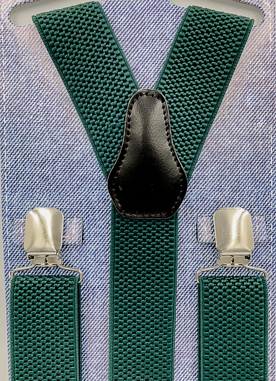 ZIELEŃ BUTELKOWA KLASYCZNE GŁADKIE SZELKI MĘSKIE