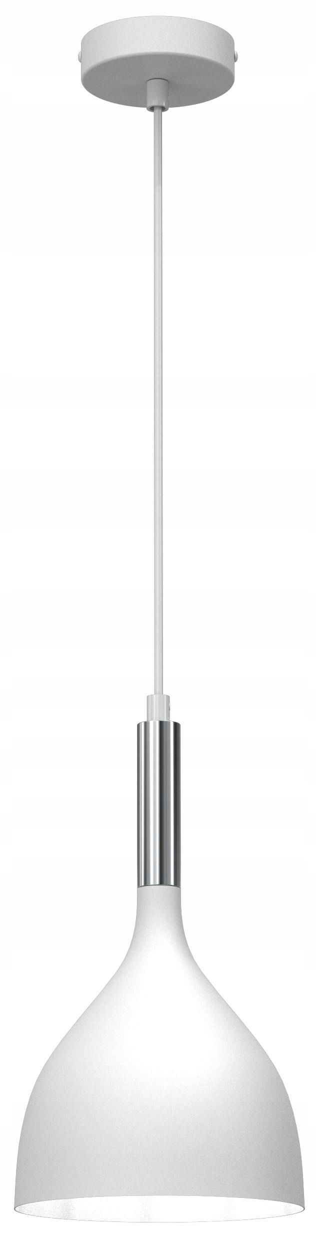 Závěsná lampa Noak Bílá Stříbrná, moderní elegance do loftu