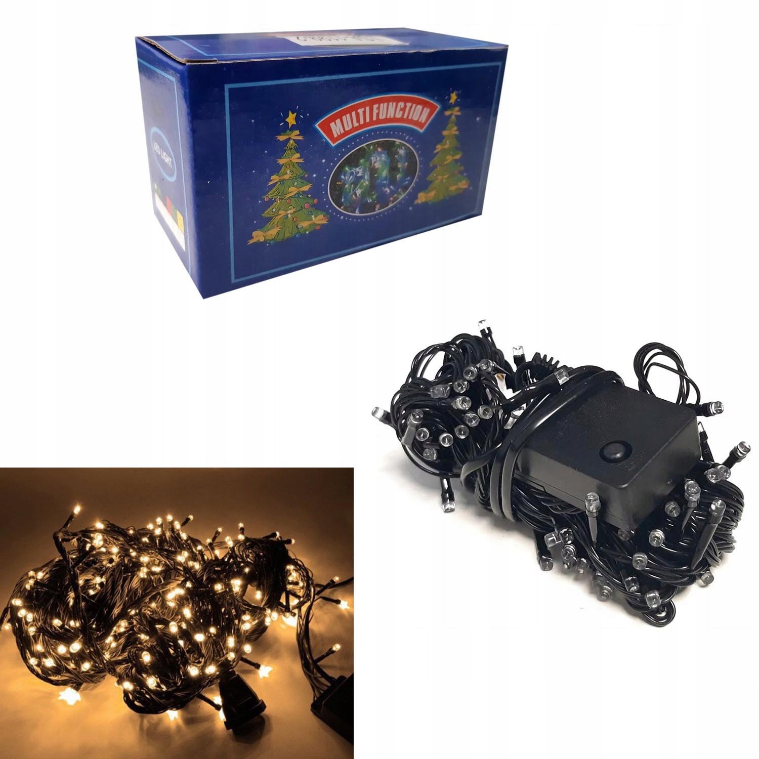 100 LED LAMPKI CHOINKOWE CIEPŁY BIAŁY