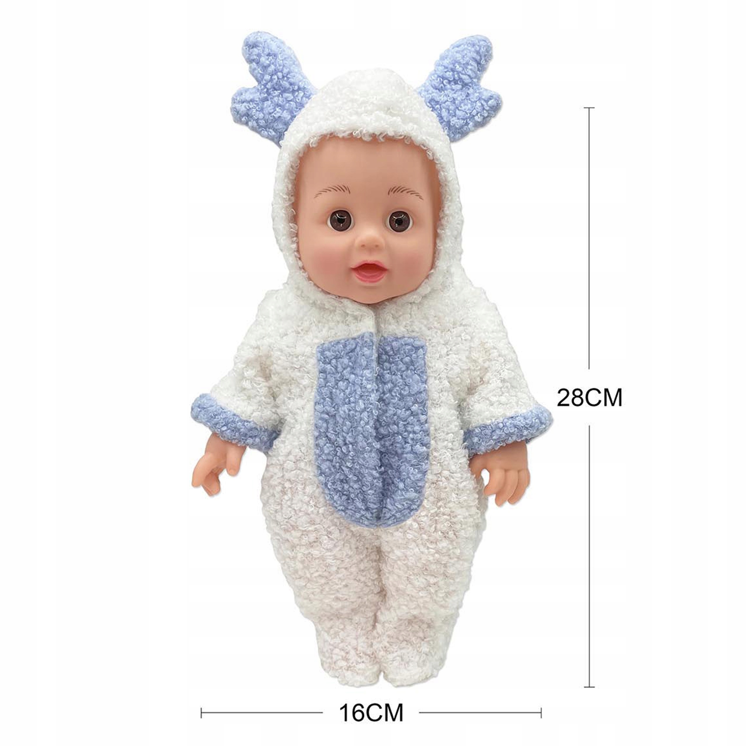 LALKA BOBAS W UBRANKU RENIFEREK AKCESORIA MLEKO SMOCZEK 28 CM WOOPIE ROYAL Marka Woopie