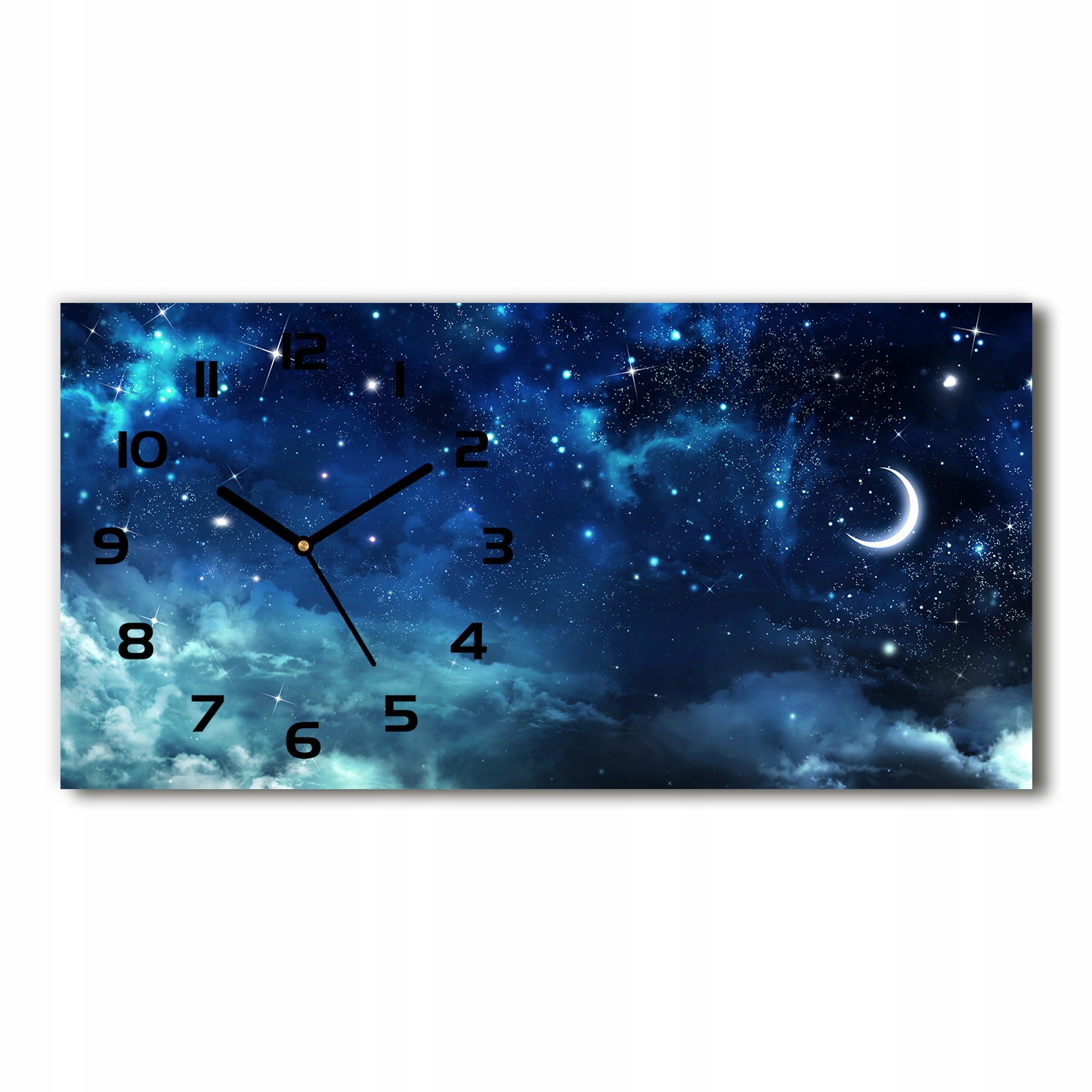 

Zegar ścienny szklany Gwieździste niebo 60x30 cm