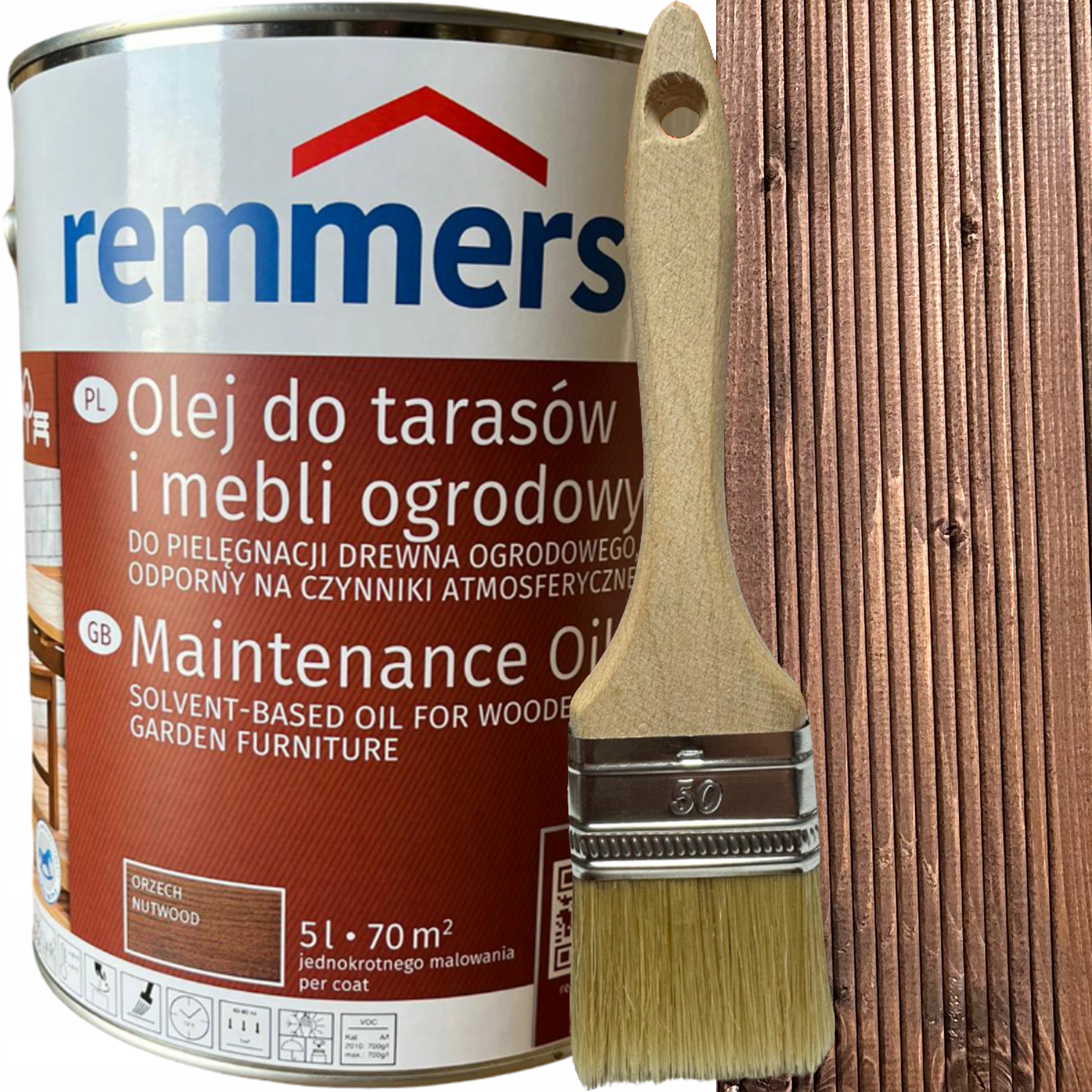Olej do Drewna Tarasu Remmers pflege ol 10L Orzech 2600