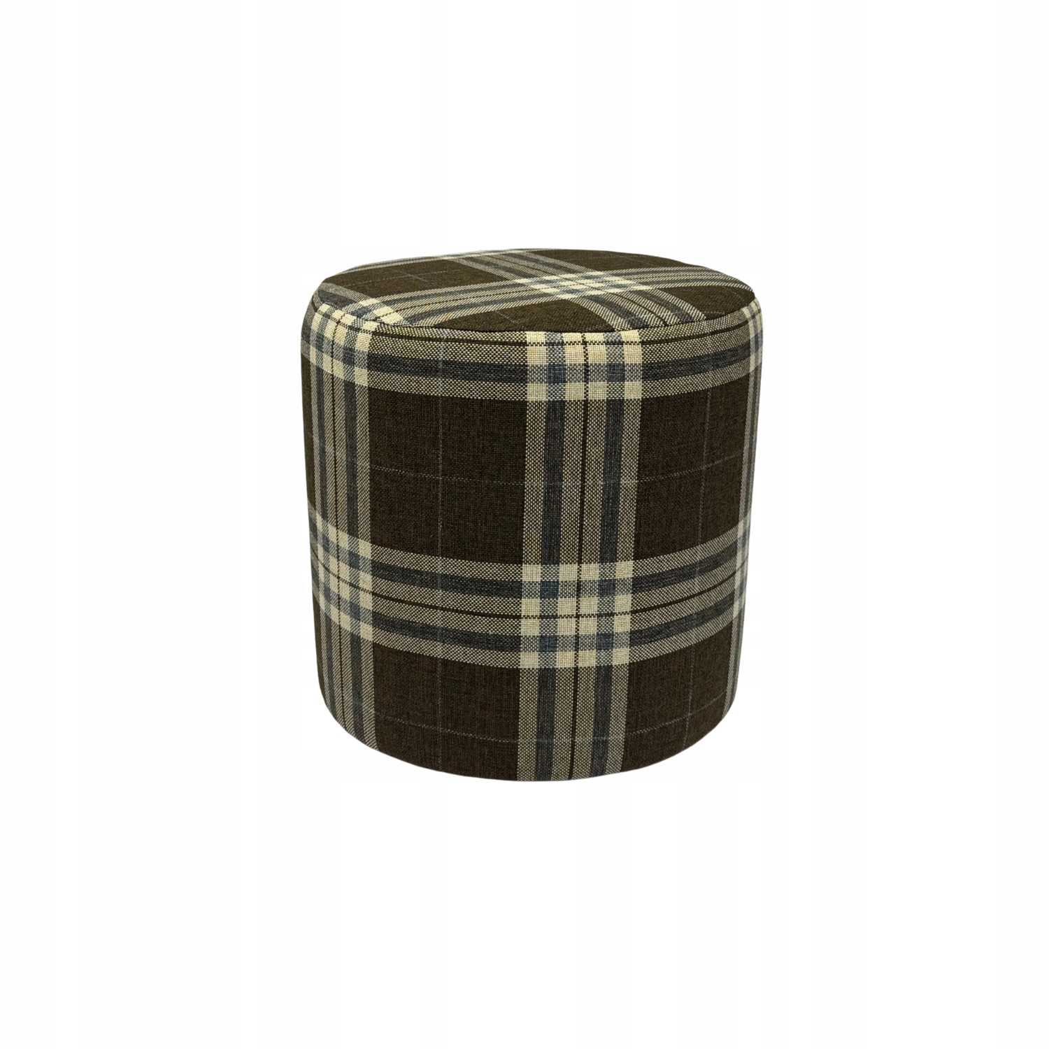 Taburet kulatá lobox světle hnědá s pletenou mřížkou