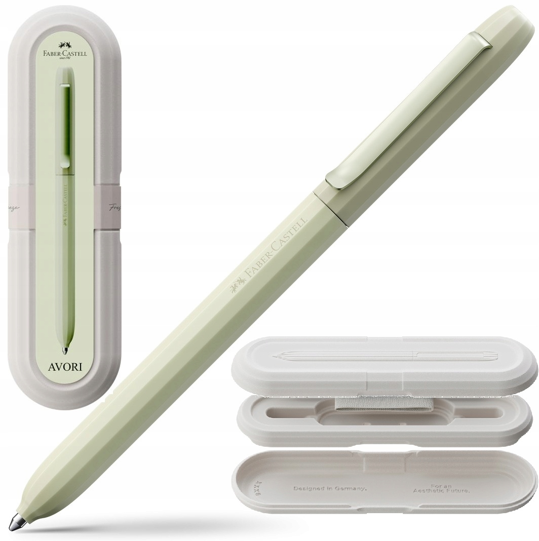 Faber-castell Długopis automatyczny W Etui niebieski wkład Xb Avori