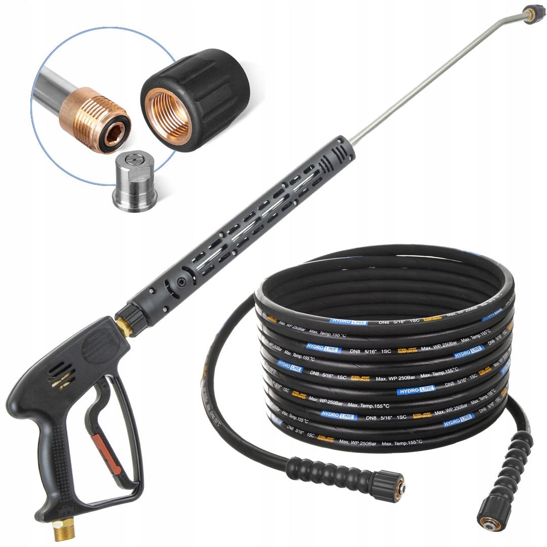 Pistole lanka tryska Plochá pro myčku Karcher Hd Hds hadice DN8 10 m Kranzle