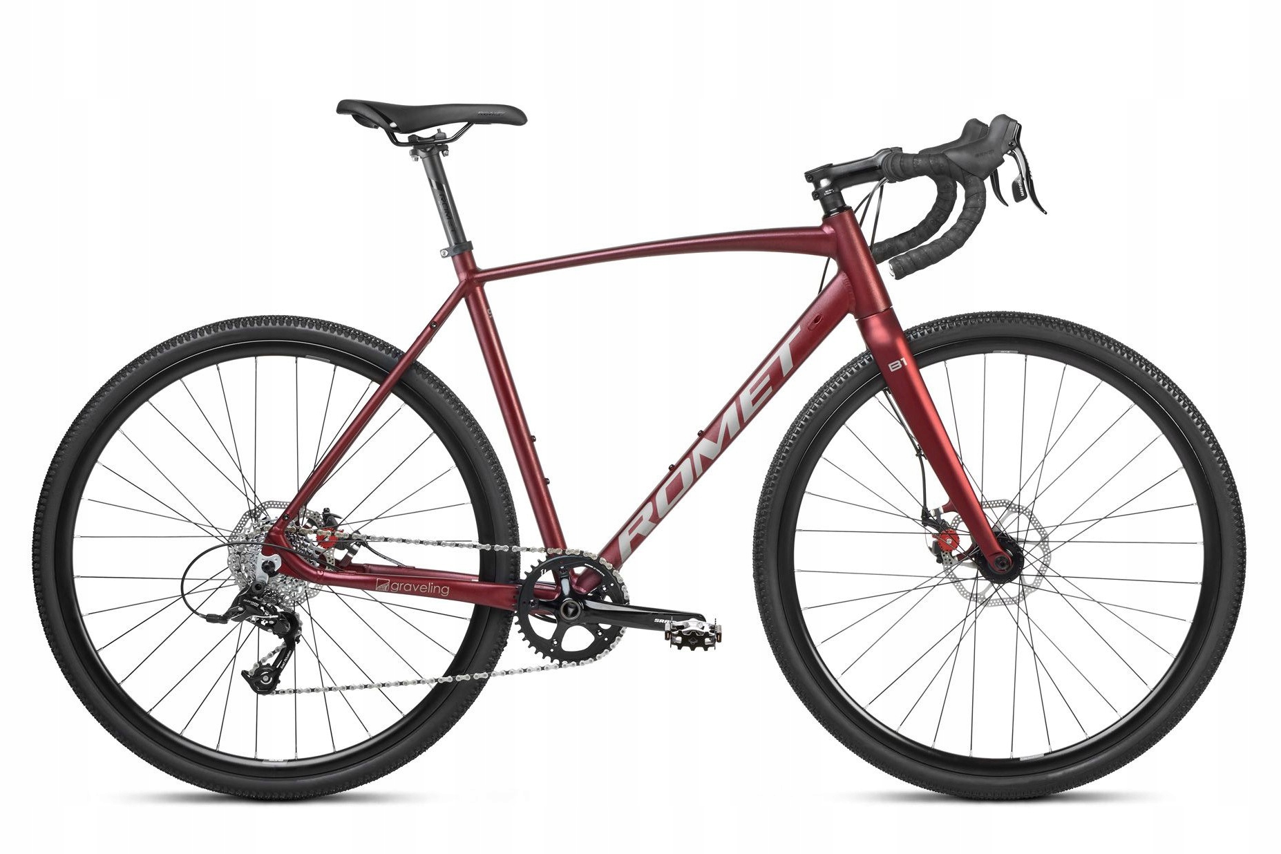 Rower Gravel 28 Romet Boreas 1 Lite Bordowo-grafitowy L 56