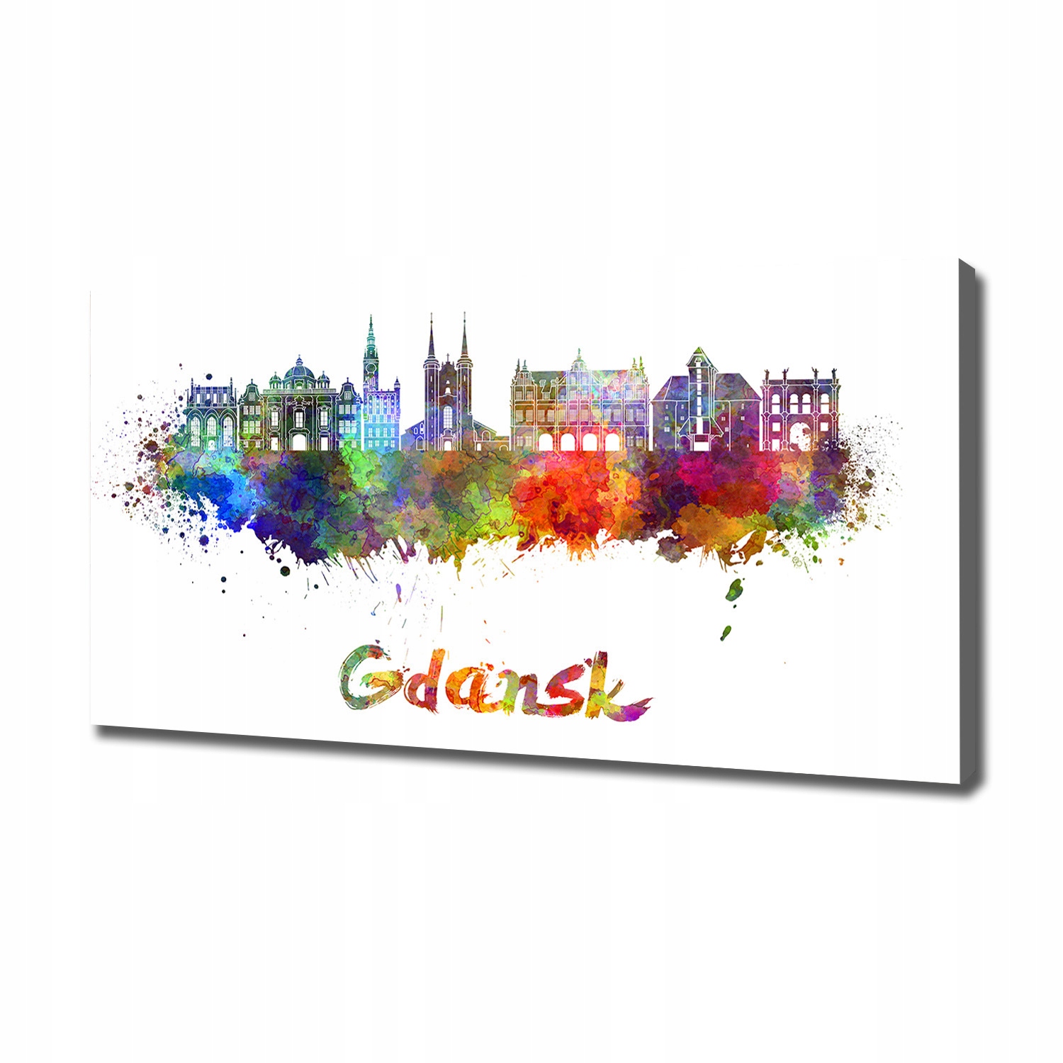 

Foto obraz na płótnie Kolorowy Gdańsk 120x60 cm