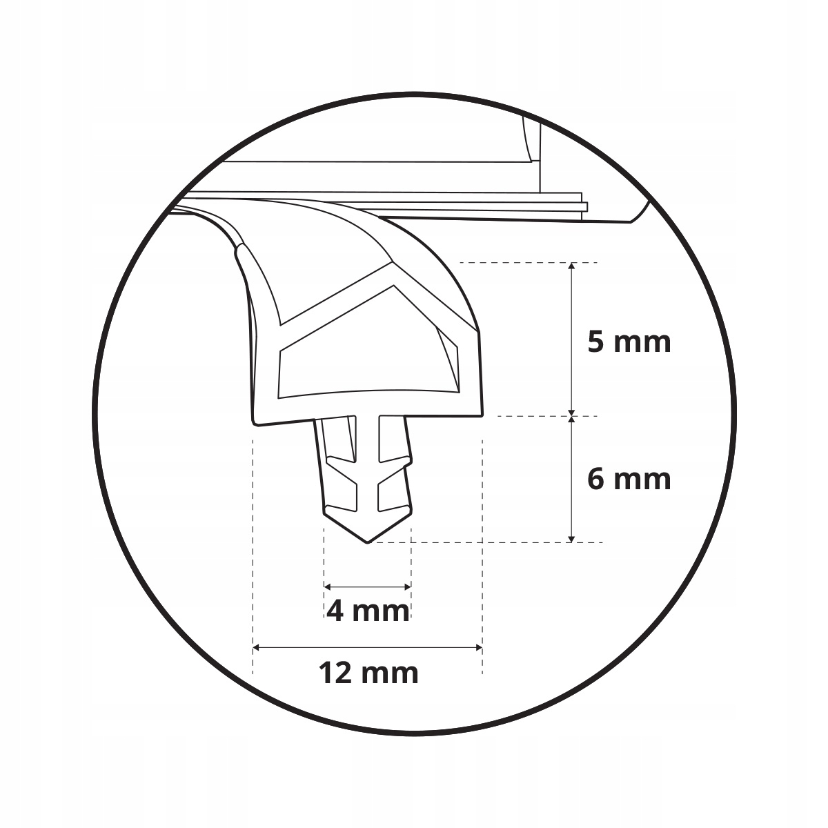 Uszczelka do drzwi okien 10m STD06 biała Marka Steigner