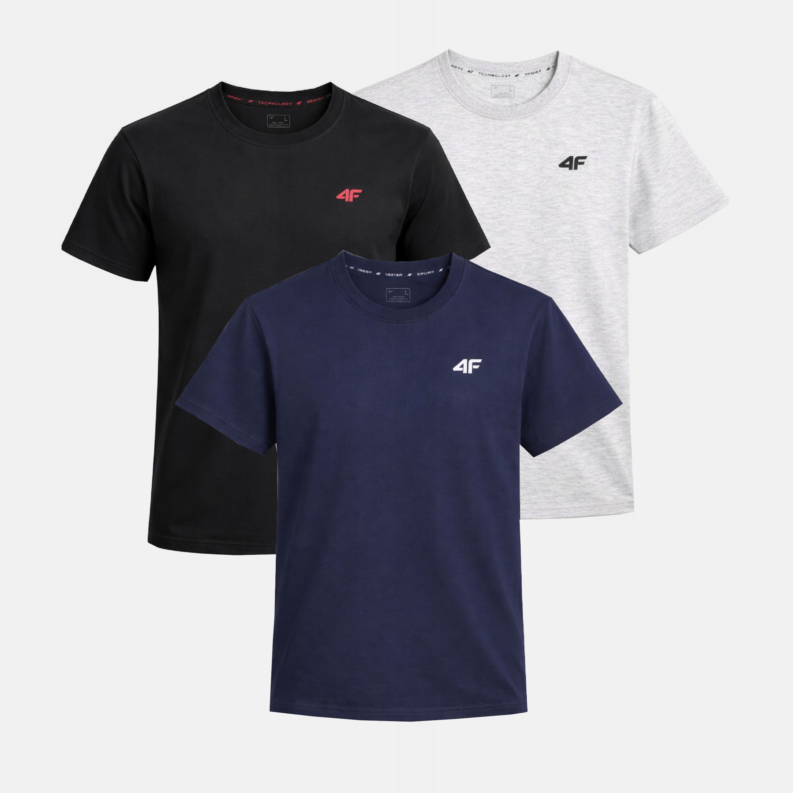 Zestaw Koszulek Męskich 4F Komplet 3 Sztuki T-shirt S TTSHM3341